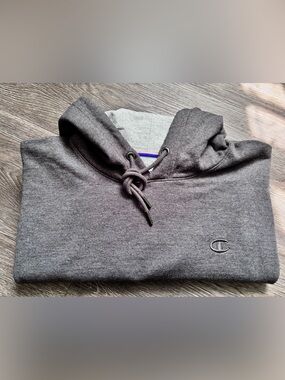 Champion Dark Gray Pullover Hoodie with Drawstring